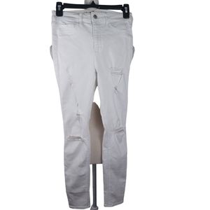 Hollister High Rise Super Skinny Jeans Juniors 3S (W-26 L-28) White -Distressed